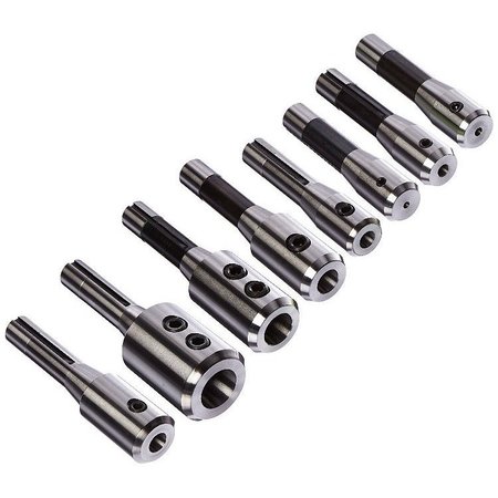 H & H INDUSTRIAL PRODUCTS 8 Piece R8 End Mill Holder Set (3/16~1-1/4") 3900-1008